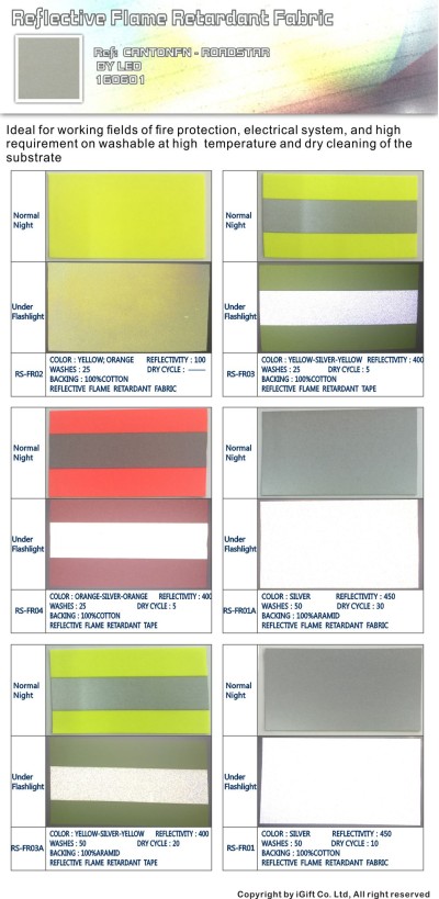 FJ-RDSR 反光阻燃面料 正面照